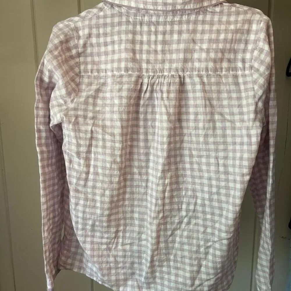 Fat Face feminine / prarie lavender and white cotton gingham sleep set size 8